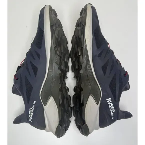 Men’s 11.5 Salomon Black and Red Athletic Hiking Trail Sneakers - Picture 5 of 12